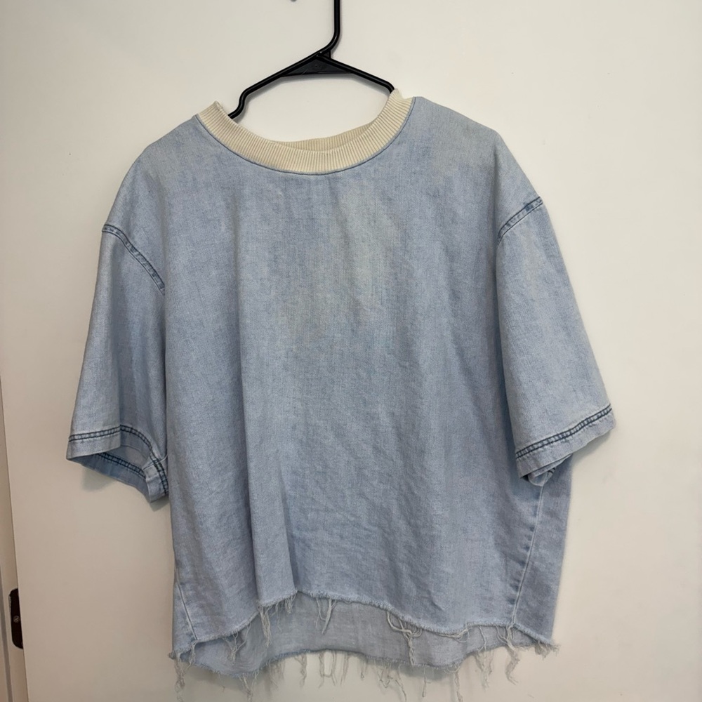Zara Light Blue Short Sleeve Tee